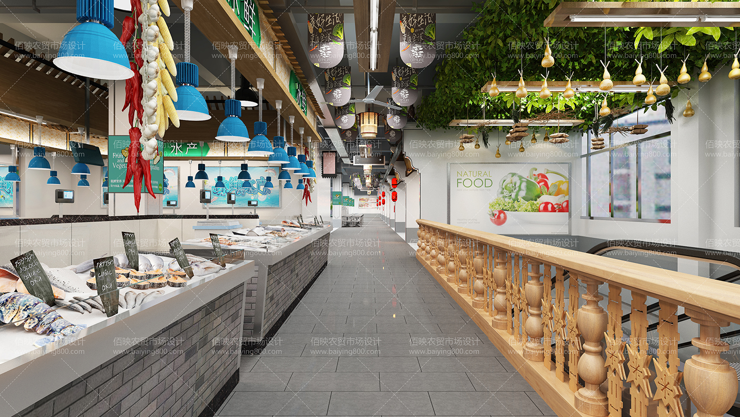 農(nóng)貿(mào)市場(chǎng)設(shè)計(jì)效果圖